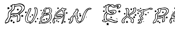 Ruban Extravaganza font preview